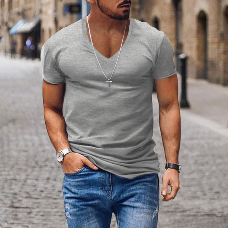 Mens V-Neck Slim Fit T-Shirt