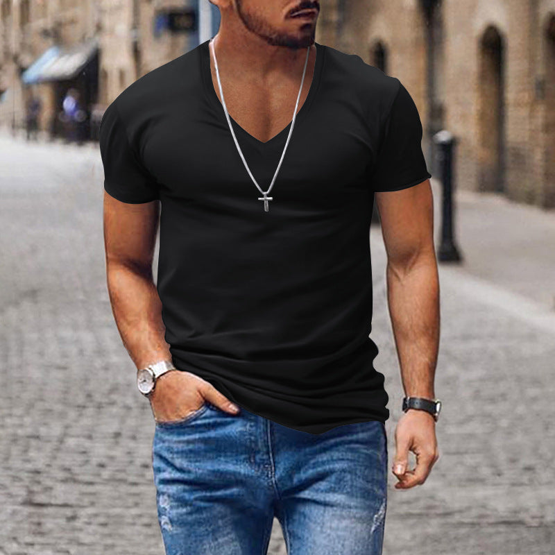 Mens V-Neck Slim Fit T-Shirt