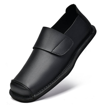 Mens Velcro Casual Leather Shoes