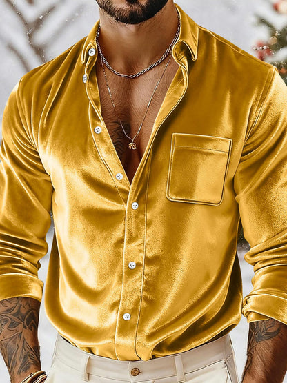 Mens Velvet Shirt