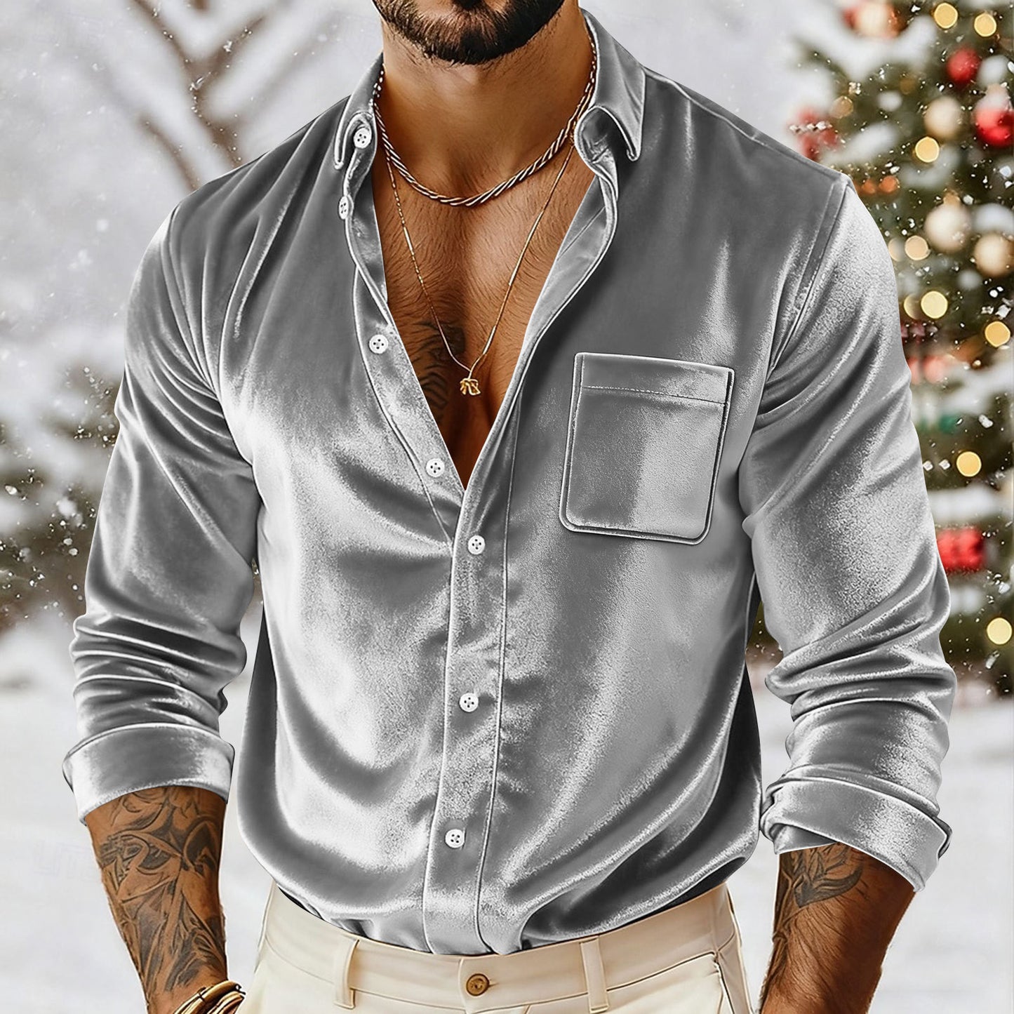 Mens Velvet Shirt