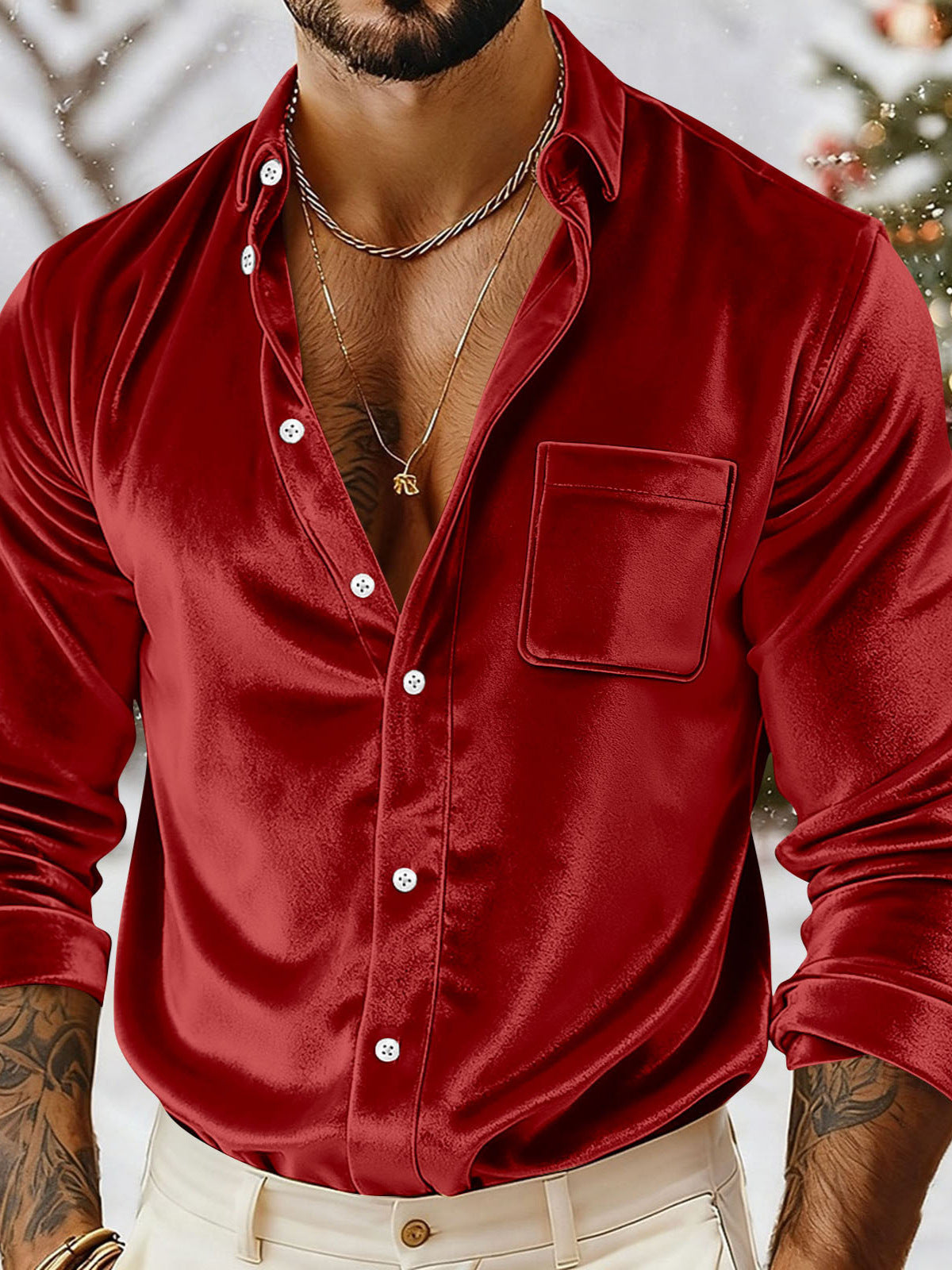 Mens Velvet Shirt