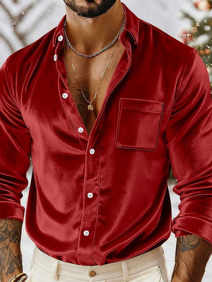 Mens Velvet Shirt