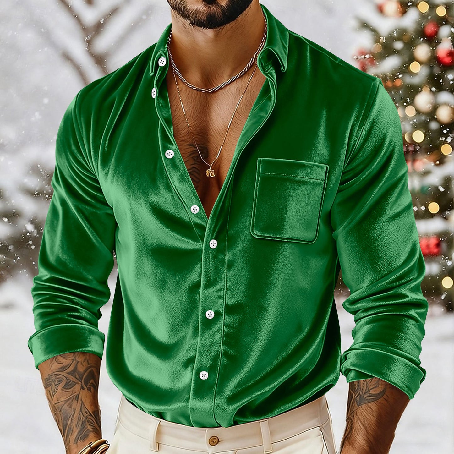 Mens Velvet Shirt