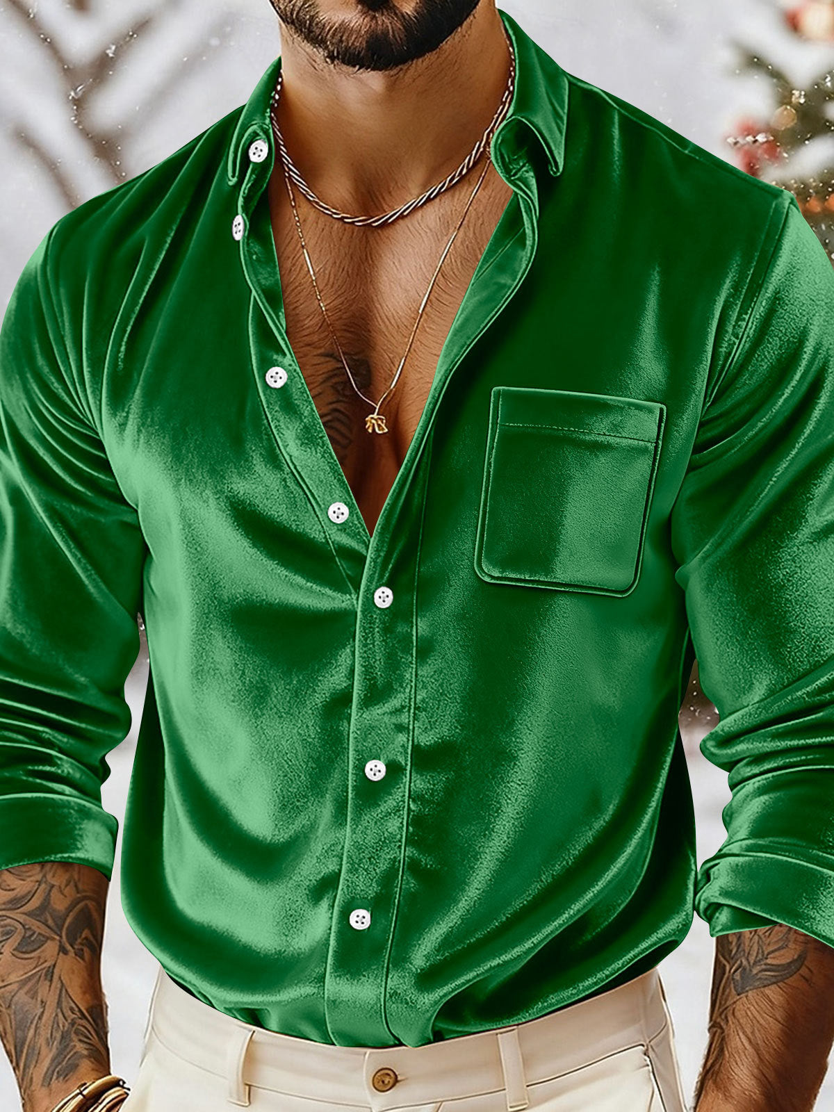 Mens Velvet Shirt