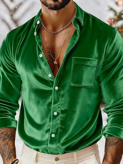 Mens Velvet Shirt