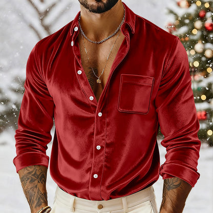 Mens Velvet Shirt