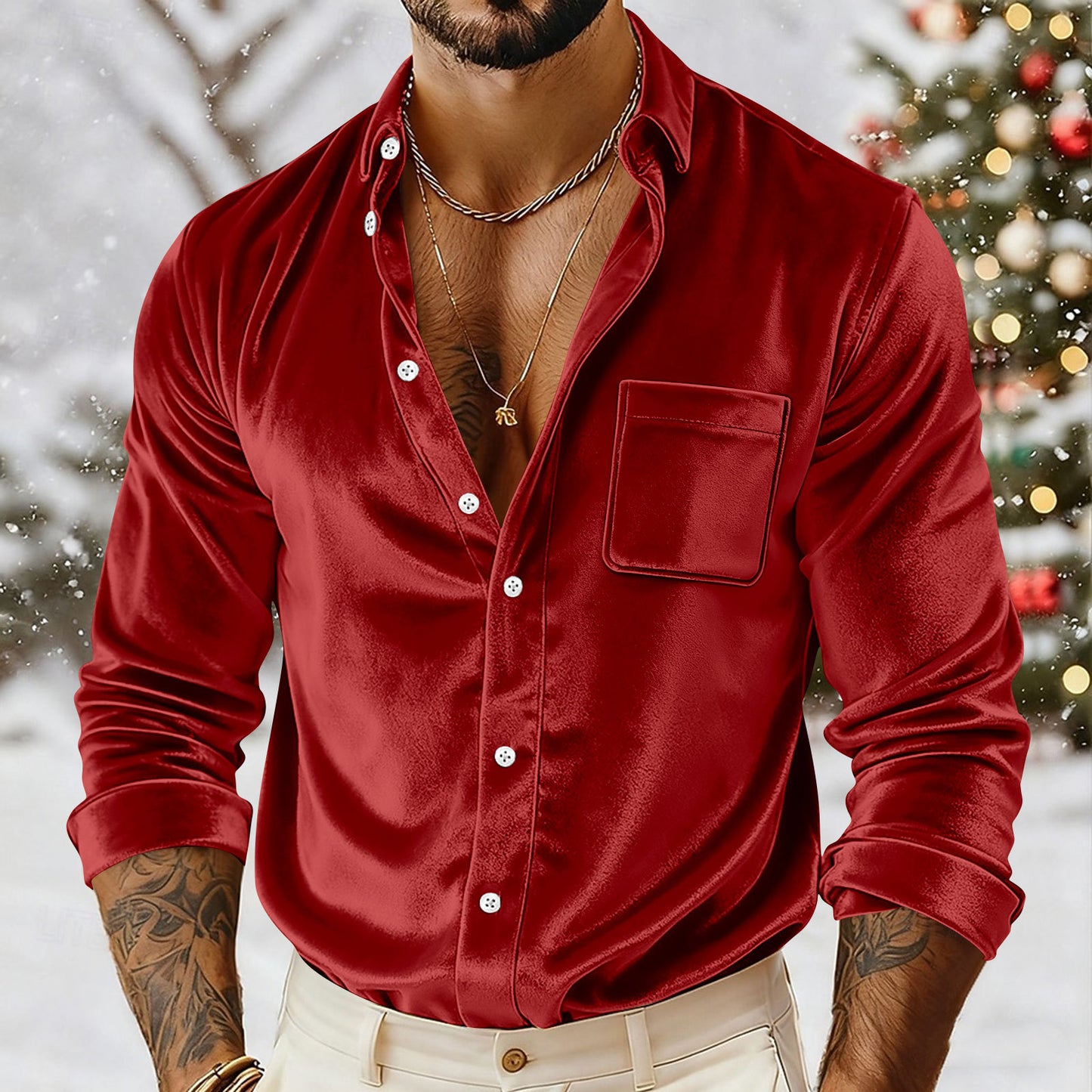Mens Velvet Shirt