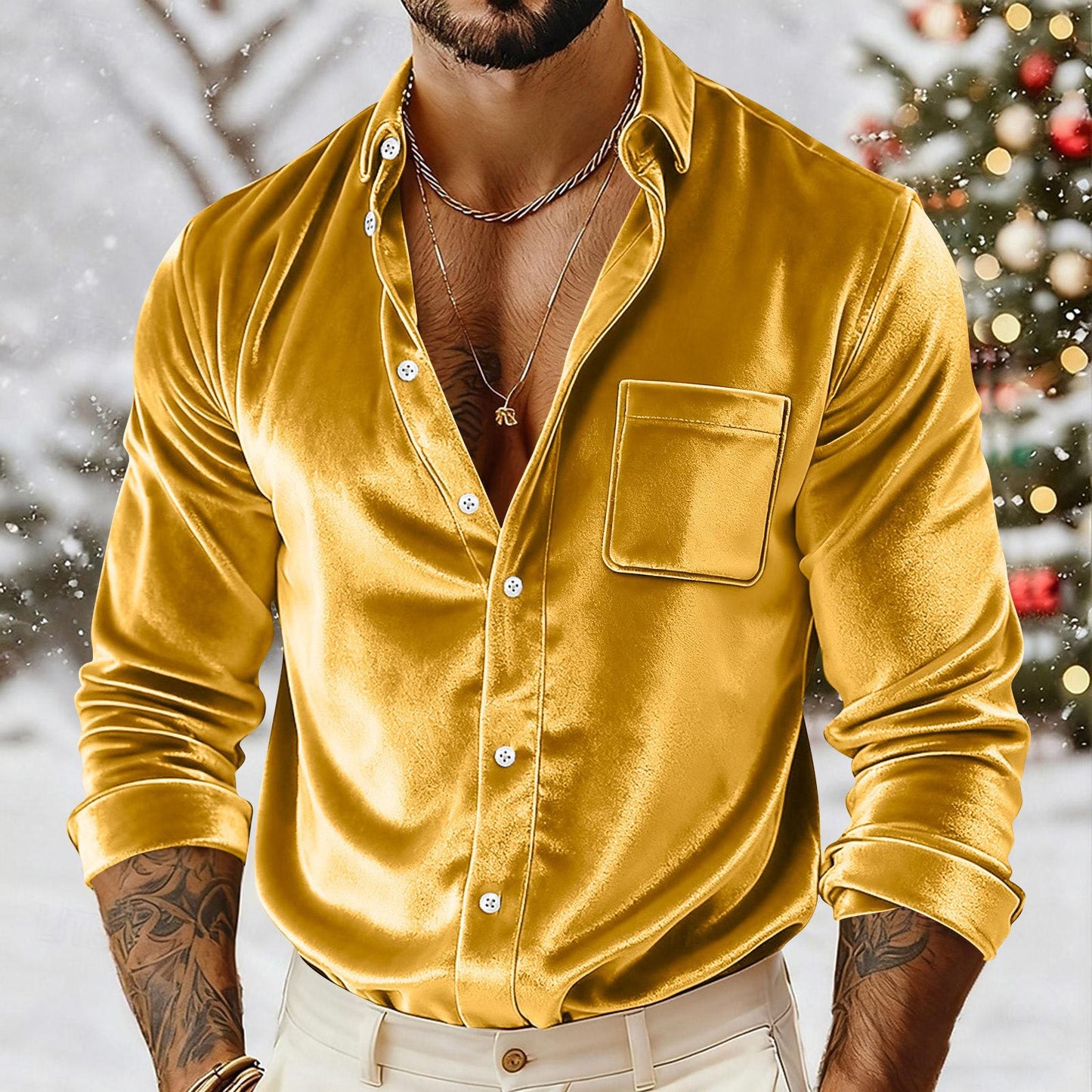 Mens Velvet Shirt
