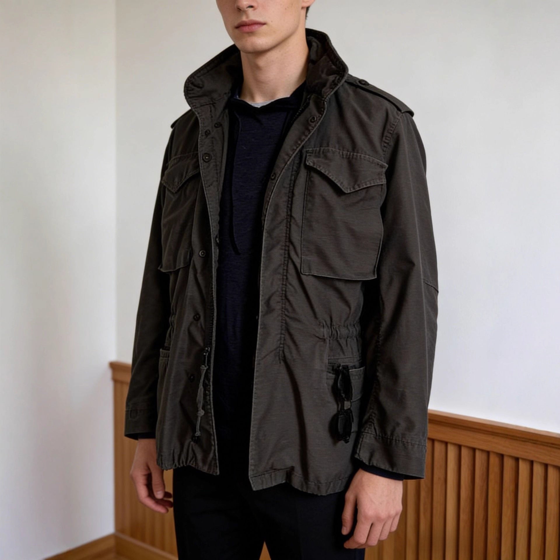 Mens Vintage Lapel Workwear Coat