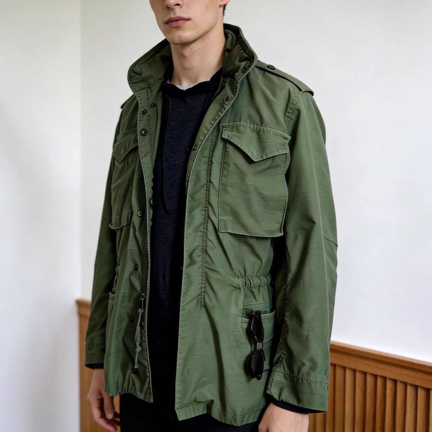 Mens Vintage Lapel Workwear Coat