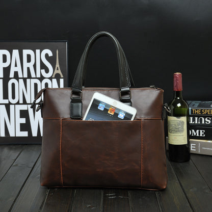 Mens Vintage PU Leather Briefcase