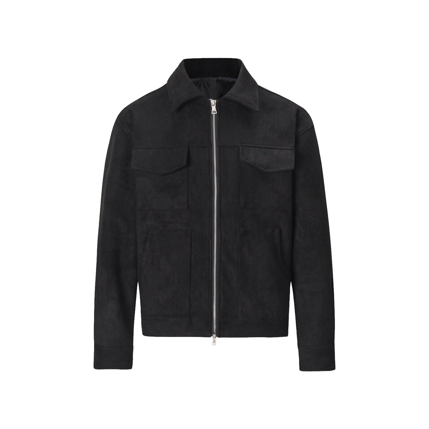 Mens Vintage Suede Lapel Casual Jacket