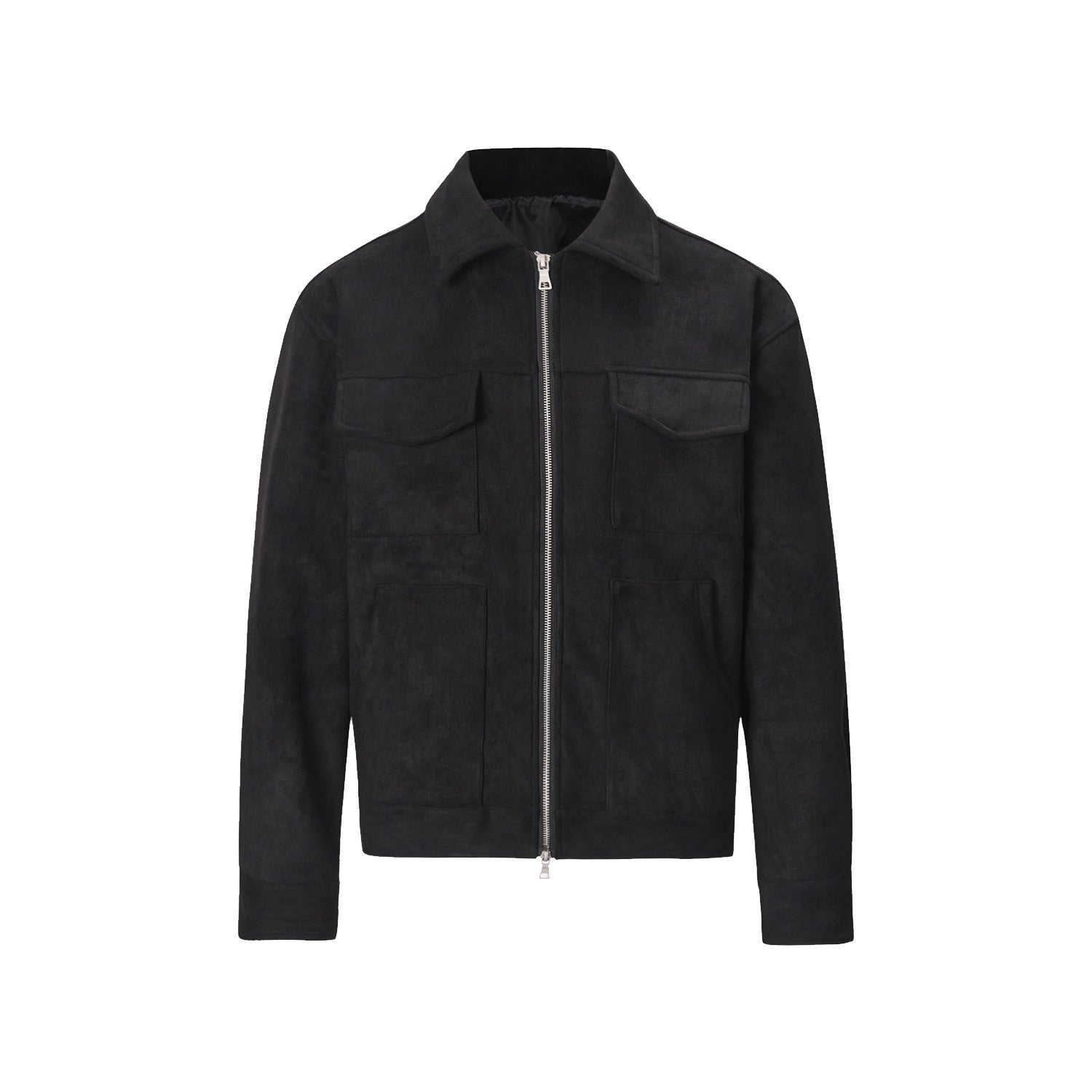 Mens Vintage Suede Lapel Casual Jacket