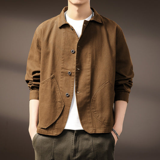 Mens Vintage Workwear Shirt Jacket