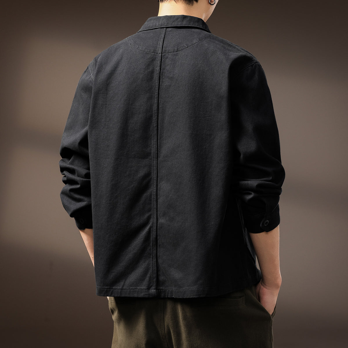 Mens Vintage Workwear Shirt Jacket