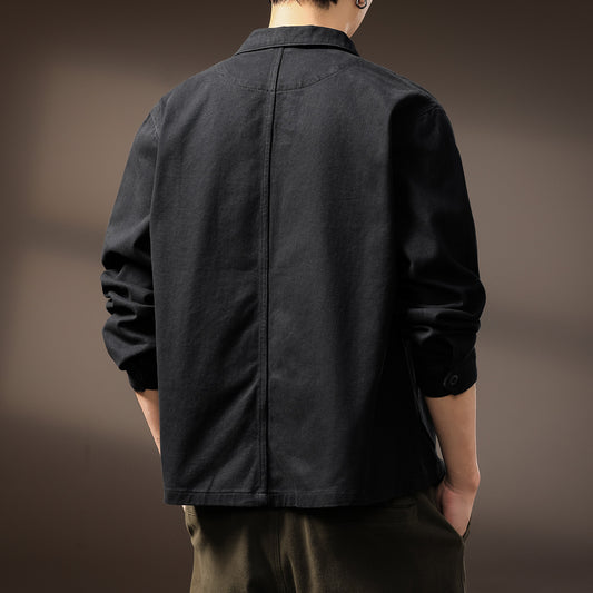 Mens Vintage Workwear Shirt Jacket