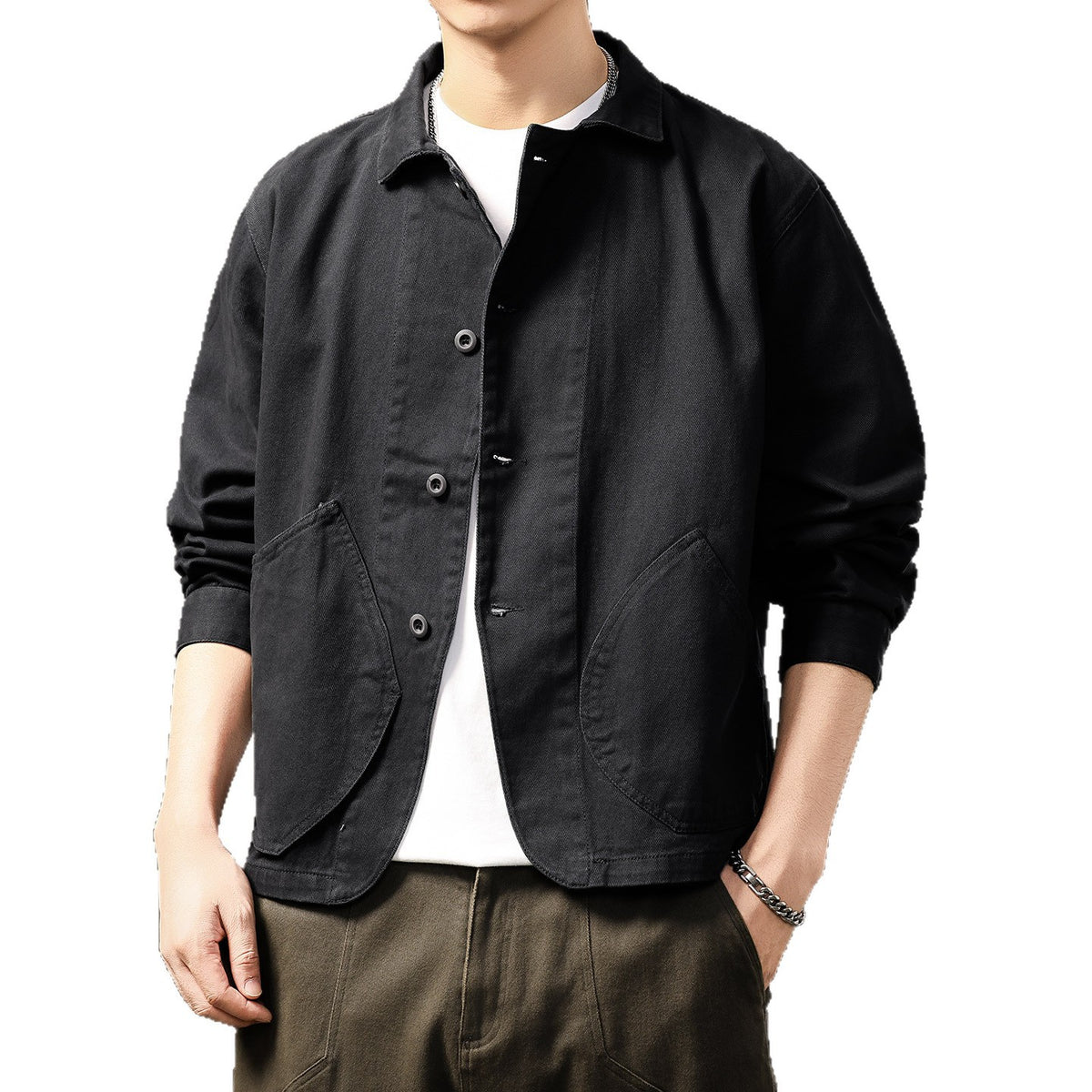 Mens Vintage Workwear Shirt Jacket