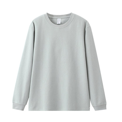 Mens Waffle Knit Long Sleeve T-Shirt