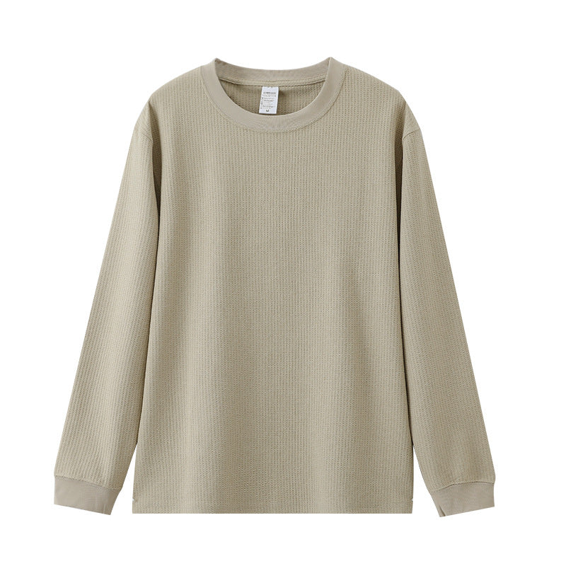 Mens Waffle Knit Long Sleeve T-Shirt