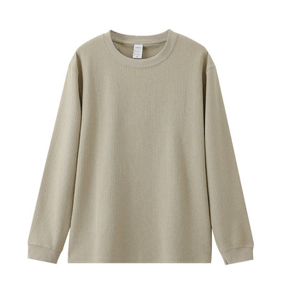 Mens Waffle Knit Long Sleeve T-Shirt