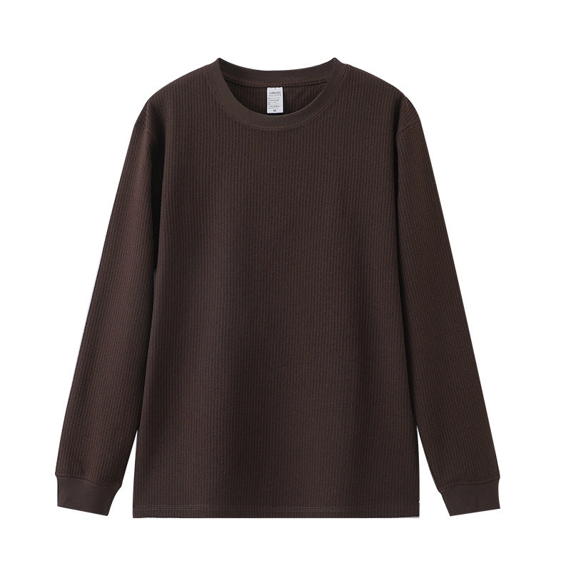 Mens Waffle Knit Long Sleeve T-Shirt