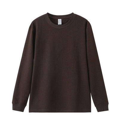 Mens Waffle Knit Long Sleeve T-Shirt