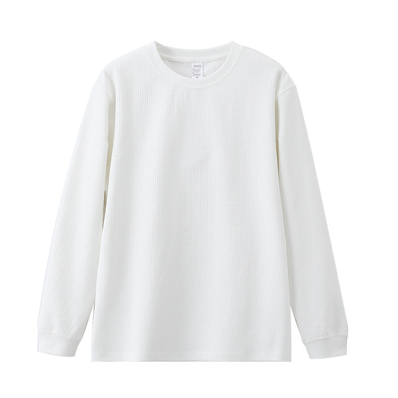 Mens Waffle Knit Long Sleeve T-Shirt