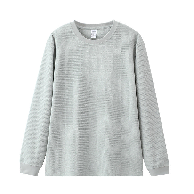 Mens Waffle Knit Long Sleeve T-Shirt