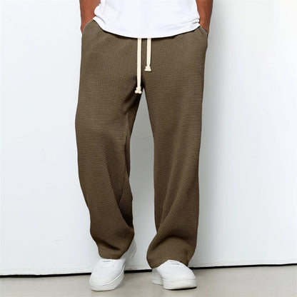 Mens Waffle Texture Casual Sport Pants