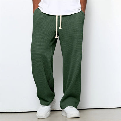 Mens Waffle Texture Casual Sport Pants