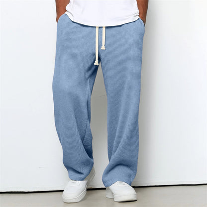 Mens Waffle Texture Casual Sport Pants