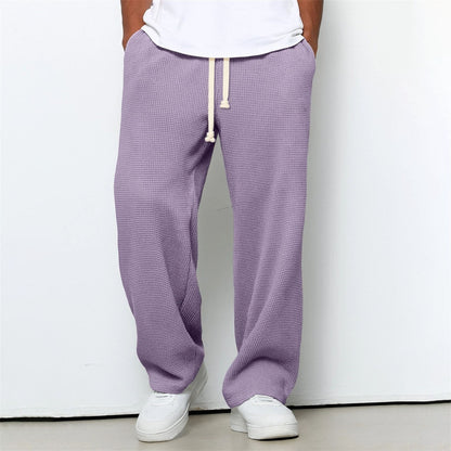 Mens Waffle Texture Casual Sport Pants