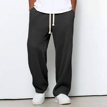 Mens Waffle Texture Casual Sport Pants