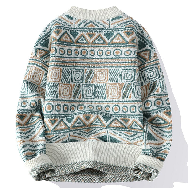 Mens Warm Knitted Pullover Sweater