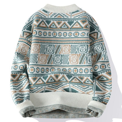 Mens Warm Knitted Pullover Sweater