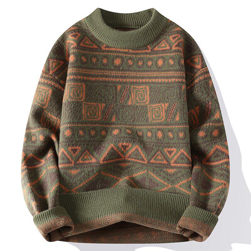 Mens Warm Knitted Pullover Sweater