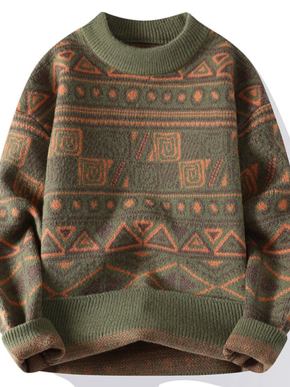 Mens Warm Knitted Pullover Sweater