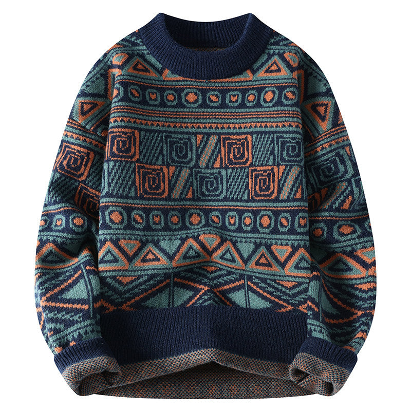 Mens Warm Knitted Pullover Sweater