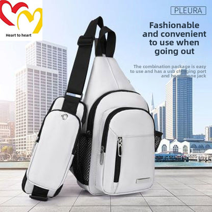 Mens Waterproof Oxford Cloth Crossbody Bag