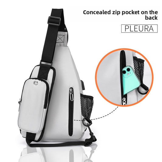 Mens Waterproof Oxford Cloth Crossbody Bag