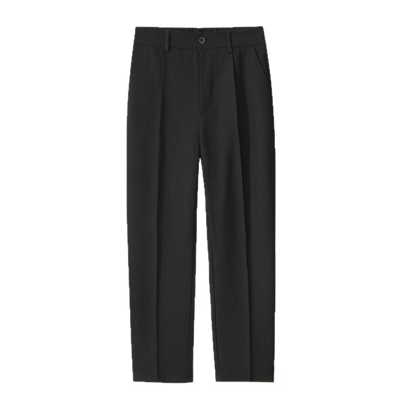 Mens Wide Leg Straight Casual Trousers