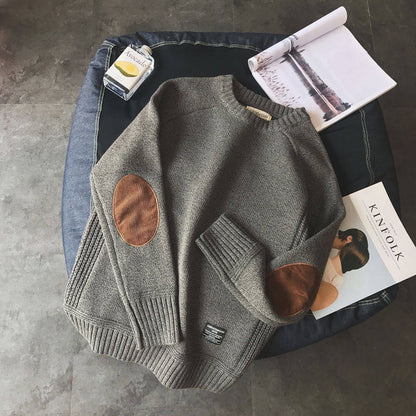 Mens Winter Warm Thickened Pullover Sweater