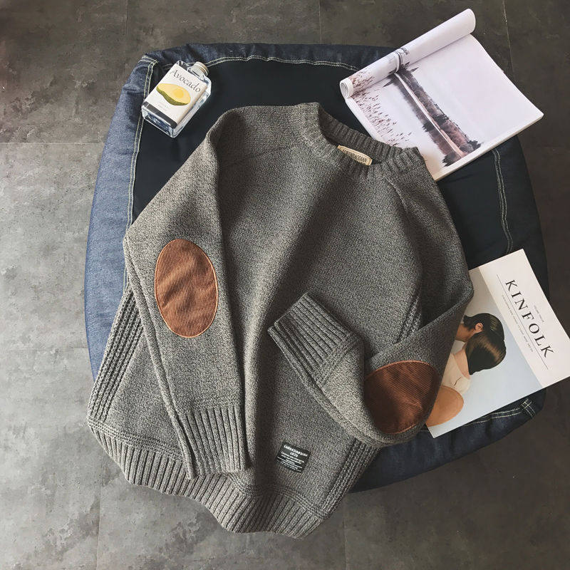 Mens Winter Warm Thickened Pullover Sweater