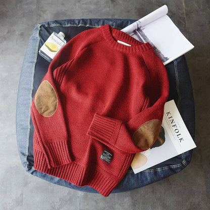 Mens Winter Warm Thickened Pullover Sweater