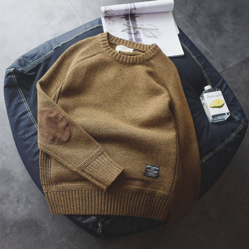 Mens Winter Warm Thickened Pullover Sweater