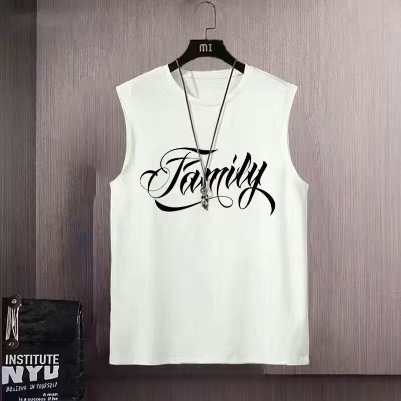 Mens Womens Cotton Sleeveless Undershirt Loose Fit Sports Vest
