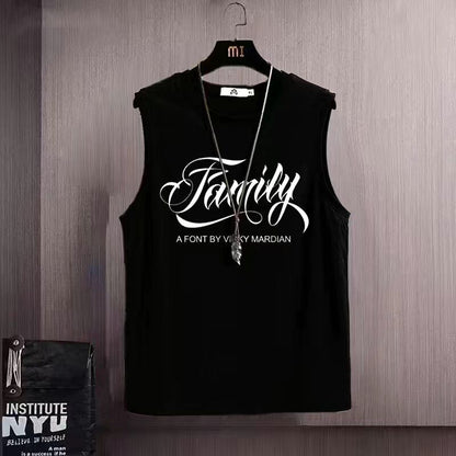 Mens Womens Cotton Sleeveless Undershirt Loose Fit Sports Vest