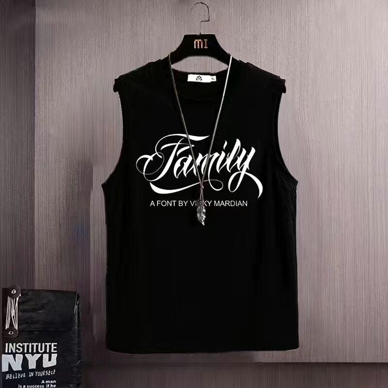 Mens Womens Cotton Sleeveless Undershirt Loose Fit Sports Vest