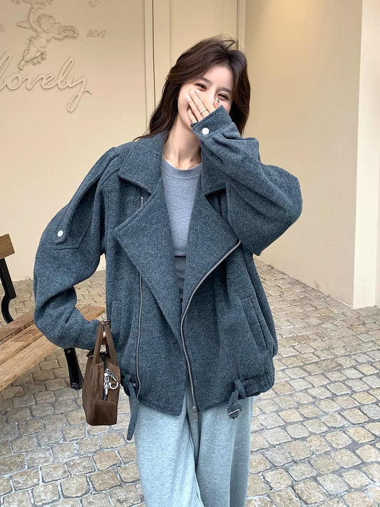 Mens Wool Blend Casual Jacket